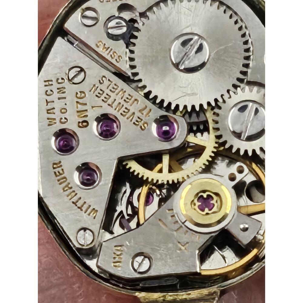 Vintage Ladies Wittnauer 10k Plated Watch & Band 17 Jewels Expansion Band Runs - Picture 11 of 16